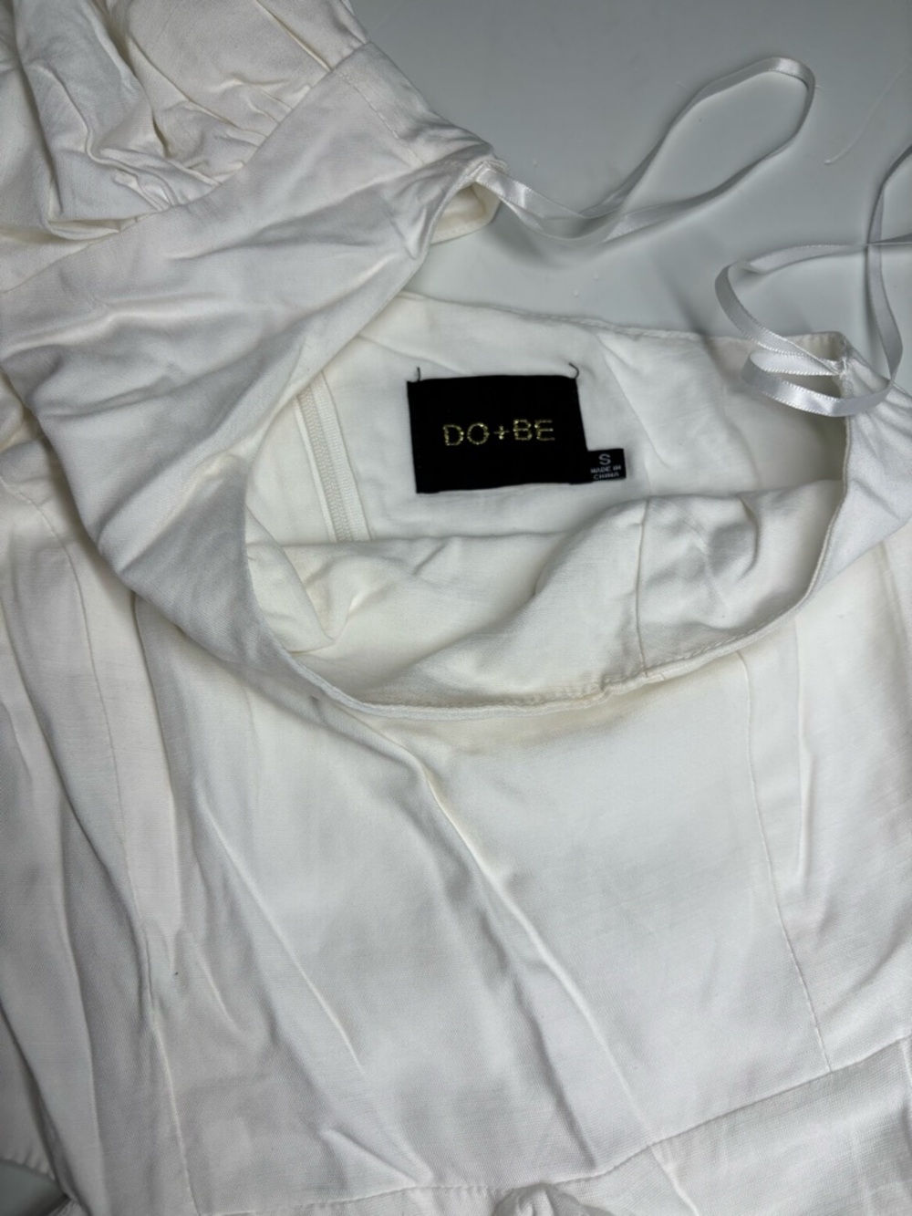 DO+BE Ivory One-Shoulder Ruffle Tiered Dress - Picture 5 of 6
